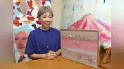 福留信子さん抽象画「めぐりめぐる」がNY公募展優秀賞 更年期テーマに