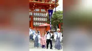 祇園祭「社参の儀」稚児がりりしく参拝、馬に乗るの楽しみ