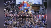 博多祇園山笠「追い山笠」でフィナーレ、舁き手が博多の街を疾走