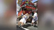 ユネスコ無形文化遺産「日田祇園の曳山行事」猛暑の中華やかに巡行
