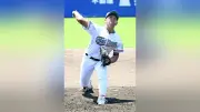 右肘手術乗り越え力投、常磐大・仲本投手が夏のマウンドに戻る