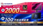 アイオーデータ、液晶ディスプレイ累計2000万台・GigaCrystaシリーズ100万台突破記念キャンペーン