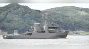 海自多用途支援艦２隻、佐世保から八代沖へ　支援物資積み出港
