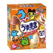 明治うずまきソフトとたまごっち、30周年コラボで6種パッケージ発売