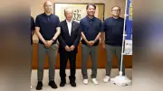 モンテディオ山形が天童市長を訪問、Ｊ２開幕へ意気込み