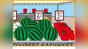 むずむずパズル「新鮮野菜ずらり 北欧の市場」編 3つの間違い探し