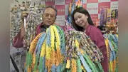 折り鶴５万羽と温泉湯、広島へ 新温泉町・湯村温泉が平和祈念
