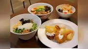 岡山県庁食堂で桃尽くしビュッフェ、台湾グルメも