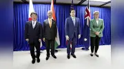 クアッド外相が海洋安保協力を確認、インド太平洋・中東巡り議論