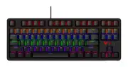 Rapoo、赤軸キー搭載の有線メカニカルゲーミングキーボード「V500PRO-87BK」を7月中旬発売、価格は5980円