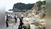 佐渡島のジオサイト巡る市民講座 両津地区で地形と歴史を学ぶ