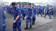 熊本地震の被災者に入浴の機会を提供するため、海自佐世保地方隊が「西海の湯」を積み、長崎県佐世保市の基地を出発、八代方面へ
