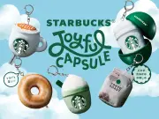 スタバ初のカプセルトイ「ジョイフルカプセル」発売、人気メニューがぬいぐるみチャームに