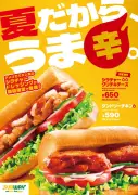 サブウェイ、夏のWホットチキンズ発売 辛さ異なる2種のチキンサンド