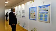 対馬で領土・主権巡回展、北方領土や竹島の展示パネル