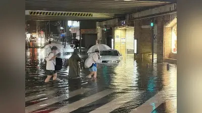 千葉県14市にレベル5大雨特別警報、柏市で車水没し1人心肺停止