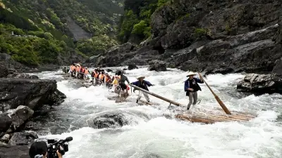 和歌山・北山村、国際筏協会にアジア初加盟 伝統の筏流し継承