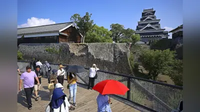 熊本城跡の一般公開再開、開園前から200人が列