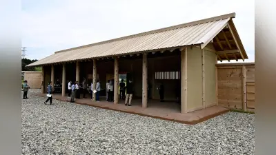 奈良時代の郡役所中心施設「郡庁院」が南相馬市の泉官衙遺跡に復元完成 夏休みの親子連れらで一般公開初日ににぎわう