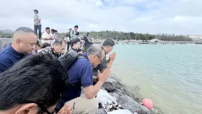 辺野古沖事故、県議会調査特別委が現場視察 生徒乗船の防波堤を確認