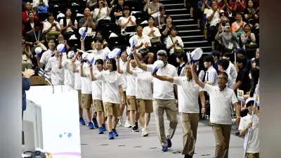 全国高校総体開会式　約480人が入場行進し熊本地震に黙とう　秋篠宮ご夫妻があいさつ　約2万8000人出場