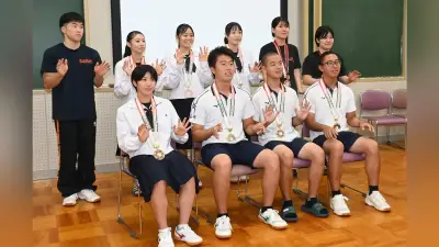 インターハイ入賞の鯖江高生、全校生徒に結果報告 アーチェリー初優勝など