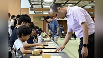 渡辺明九段らトップ棋士6人、小中高生76人と同時指導対局…あわら市で竜王戦記念イベント