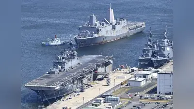 米輸送揚陸艦ニューオーリンズが佐世保に帰還 中東派遣の3隻完了