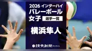 【2026年度】全国高等学校総合体育大会バレーボール女子 滋賀県で開催の大会 横浜隼人の登録メンバー一覧