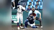 有明・永田が逆転二塁打、甲子園初白星 九回２死満塁でフルスイング