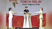 アジア大会聖火、東京・広島・名古屋の火を一つに 採火式で平和願う