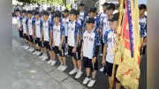 中京高軟式ナイン帰校、史上初の５連覇を１５０人が祝福