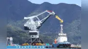 ツルを模した大型クレーン、舞鶴港に登場　地名にちなんだ塗装で新たなシンボルへ