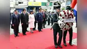 パラグアイ訪問の秋篠宮ご夫妻、「英雄廟」で献花 歴史的指導者らを追悼