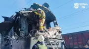 オデーサで列車に無人機攻撃、運転士ら2人死亡 乗客340人は無事