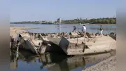 熱波でドナウ川水位低下、マンモスの骨や沈没船など発見相次ぐ
