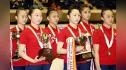 インターハイ新体操女子団体で日ノ本学園がV、須磨ノ浦は3位
