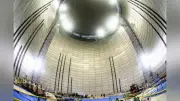 ハイパーカミオカンデ、水槽壁のライニング工事が完了