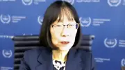 ICC赤根智子所長が会見「決して負けない」米制裁影響を否定