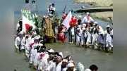 伊勢神宮式年遷宮のお木曳、今年の全日程を終了 大湊奉曳団が最終日の川曳を奉仕、三重県伊勢市で実施された