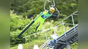 葛西紀明選手ら迫力のジャンプ披露 南魚沼で塩沢ジャンプ大会