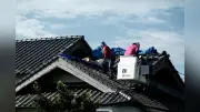 熊本地方きょう最高39度予想、燃料電池バスを休憩所に