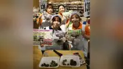 九州栄養福祉大の学生が焼きドーナツ商品化、ほうれん草味と黒ごま味