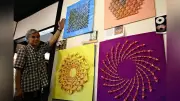 折り鶴３００羽つなぐ作品も　横手さんの作品展、きょうまで盛岡