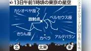 ペルセウス座流星群、12～14日が見頃 1時間に35個