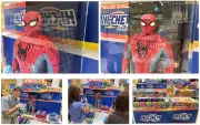ハイチュウで作ったスパイダーマンが東京駅に登場、8月12日はハイチュウの日