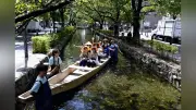 高瀬川夏まつり開幕、高瀬舟が特別運航 京都・中京区でにぎわう