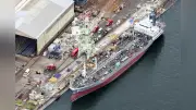 静岡・清水の造船所でタンカー火災、作業員1人死亡9人搬送