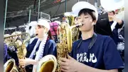 敦賀気比アルプス席で吹奏楽団が「銀河鉄道９９９」演奏、５点呼び込む