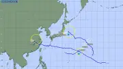 台風15号、関東上陸の恐れ　発達しながら北西進